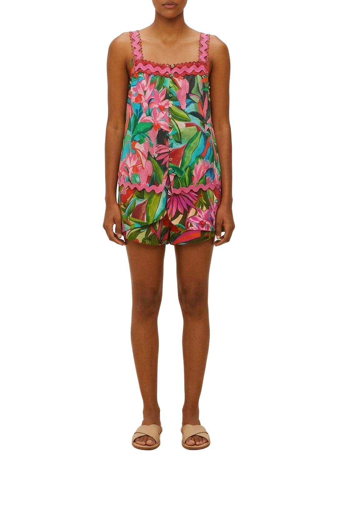 Débardeur Dream Garden en coton - Multicolore