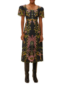 Robe longue Ravenala en lin - Noir