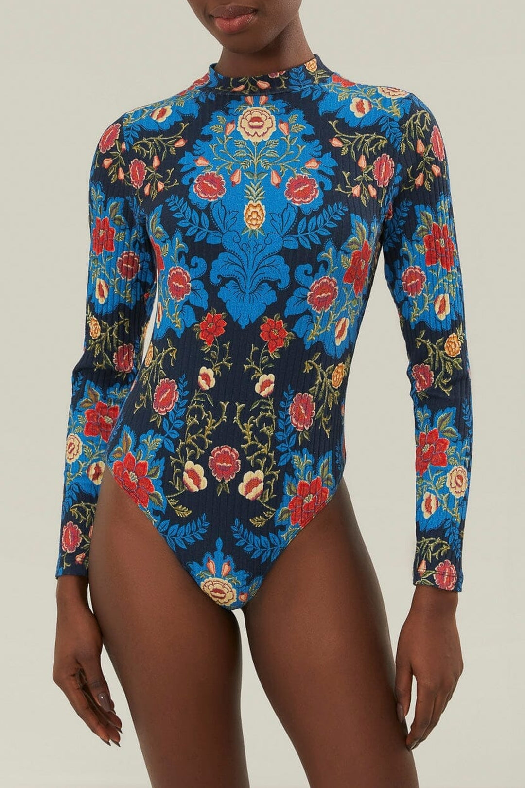 Body Arabesque Floral en coton - Bleu
