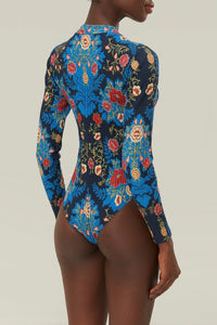 Body Arabesque Floral en coton - Bleu