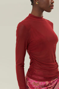 T-shirt à manches longues en jersey - Rouge