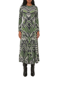 Lace midi dress - Green