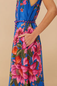 NEW_Fruit Scarf Blue Robes longues - Fruit Scarf Blue