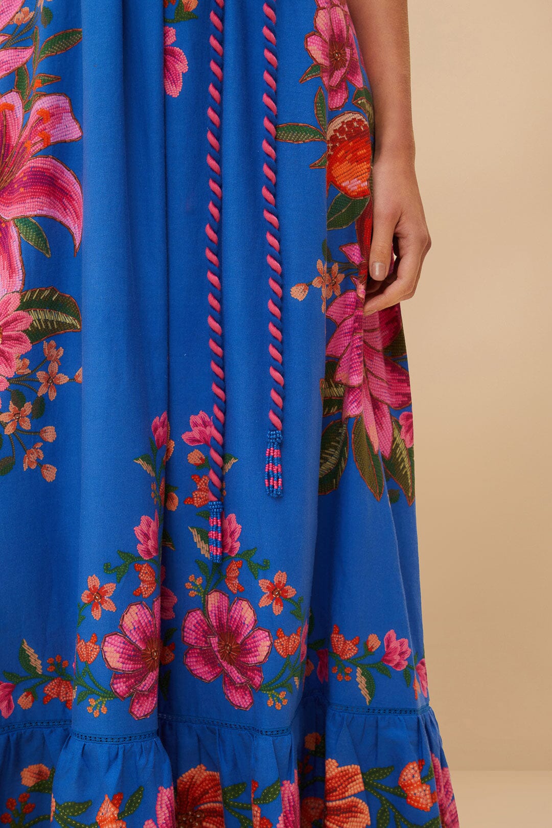 NEW_Fruit Scarf Blue Robes longues - Fruit Scarf Blue