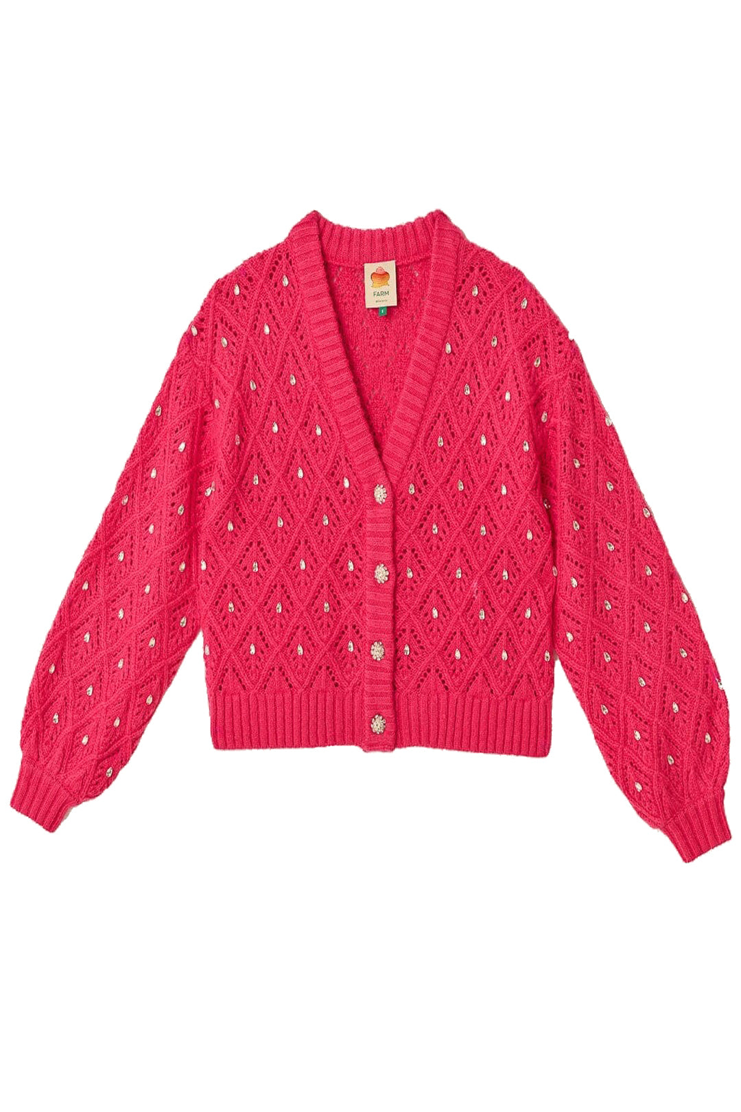 MEDIA OFF LINE_Pull en maille et dentelle - Rose