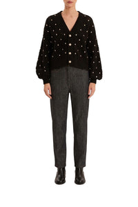 Pull en maille et dentelle - Noir