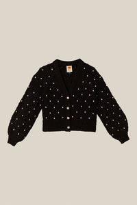 Pull en maille et dentelle - Noir