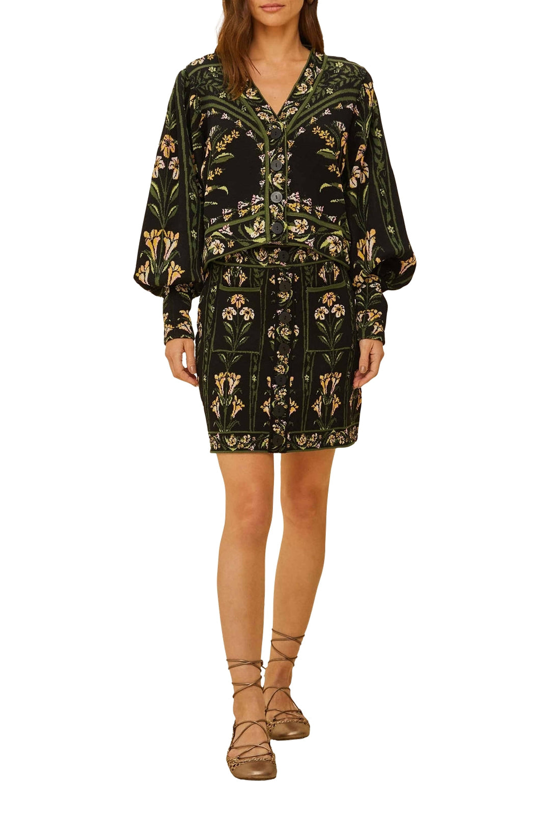 Cardigan Flowers Arch - Noir