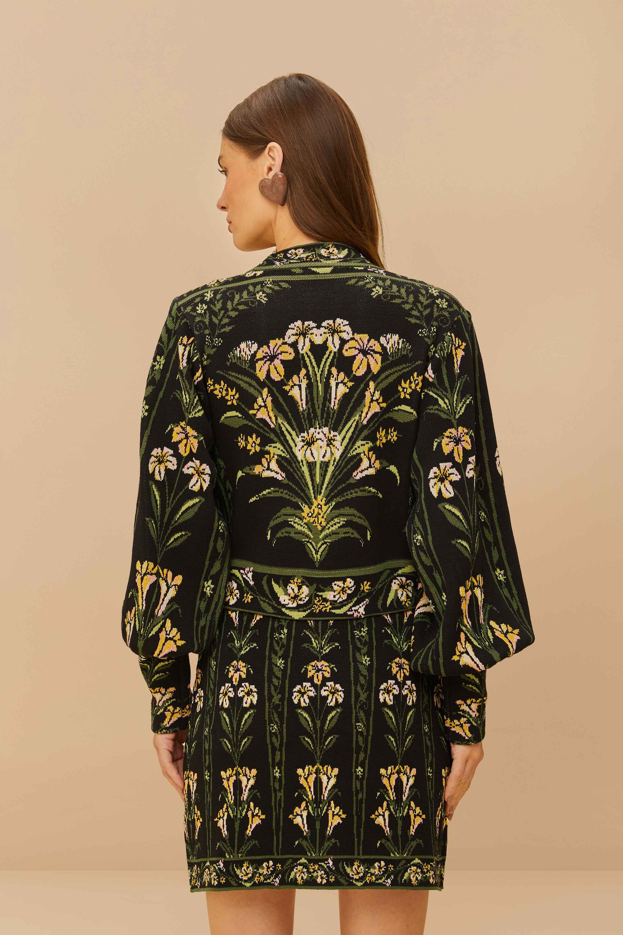 Cardigan Flowers Arch - Noir