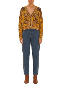 Cardigan Oasis en maille - Jaune