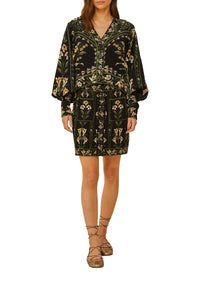 Jupe courte Flowers Arch en maille - Noir