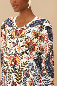 Cardigan Boho Glam en maille - Blanc