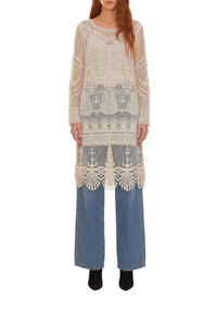 Robe midi Nautical - Blanc
