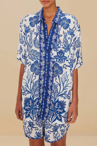 Chemise unisexe Shell Garden - Blanc