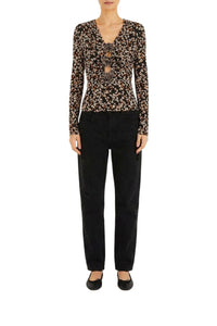 Blouse Tiny Flowers - Noir