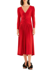 DIFFUSELY_Red Robe midi - Red