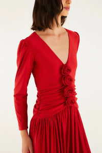 DIFFUSELY_Red Robe midi - Red