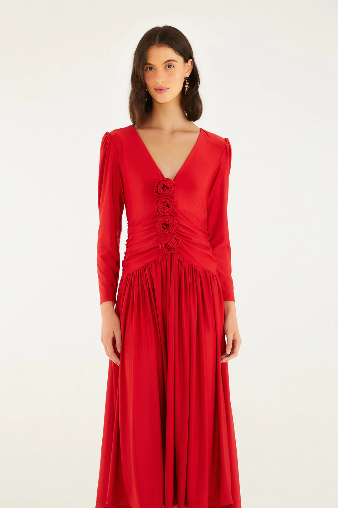 DIFFUSELY_Red Robe midi - Red