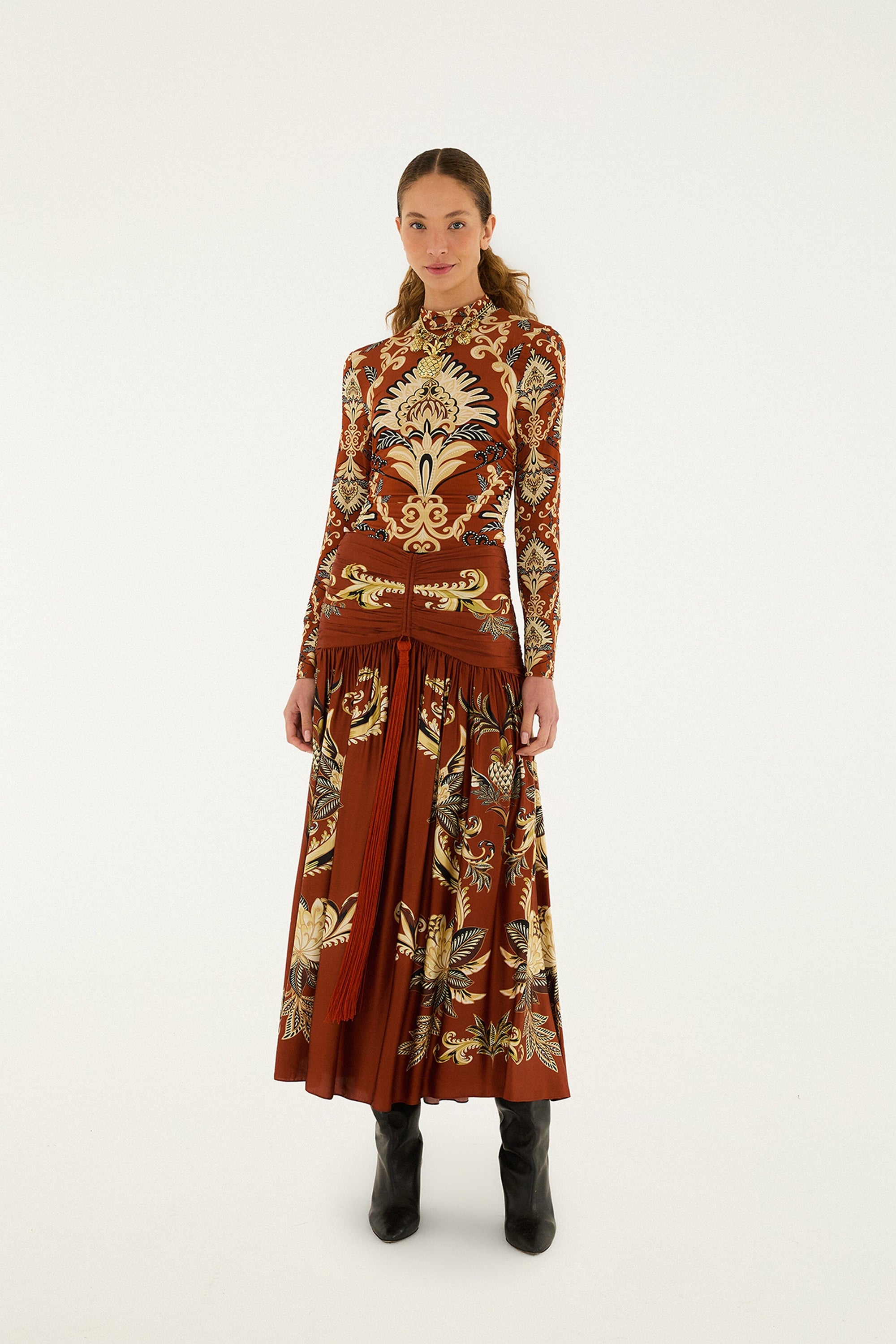 NEW_Floral Orange Jupe - Floral Orange
