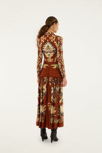 NEW_Floral Orange Jupe - Floral Orange