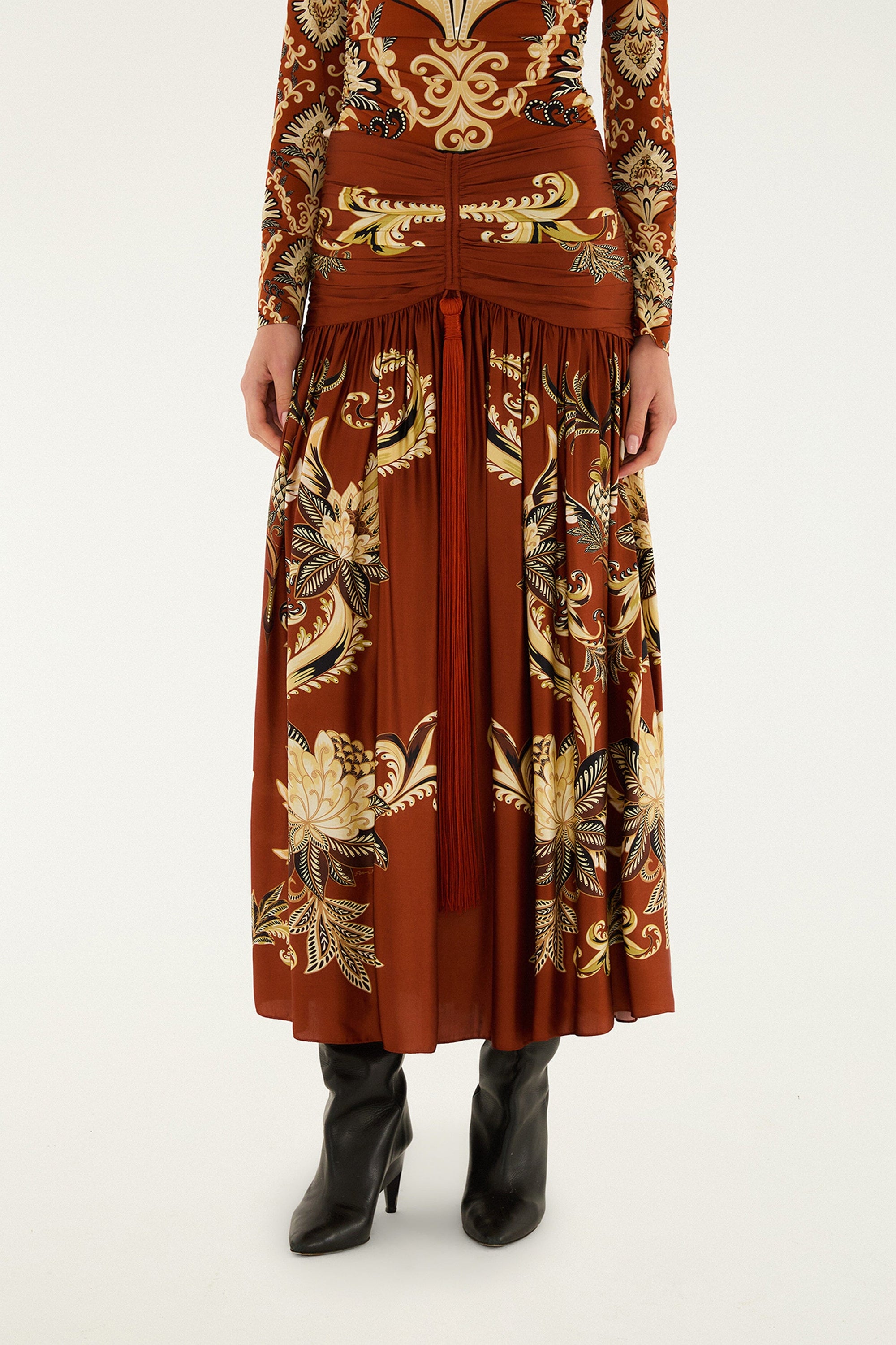 NEW_Floral Orange Jupe - Floral Orange