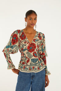 Francesca Sand Blouse - Francesca Sand
