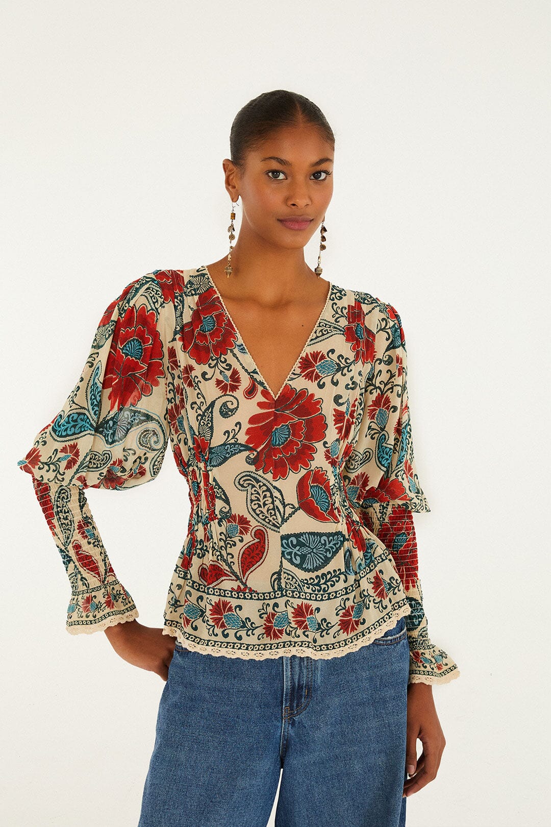 Francesca Sand Blouse - Francesca Sand