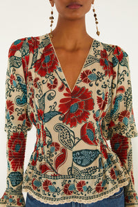 Francesca Sand Blouse - Francesca Sand