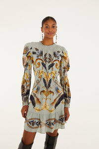 Snake Garden Blue Robe courte - Snake Garden Blue