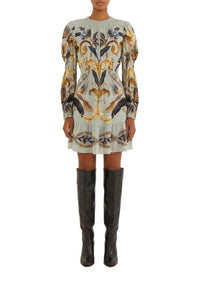 Robe courte Snake Garden - Bleu