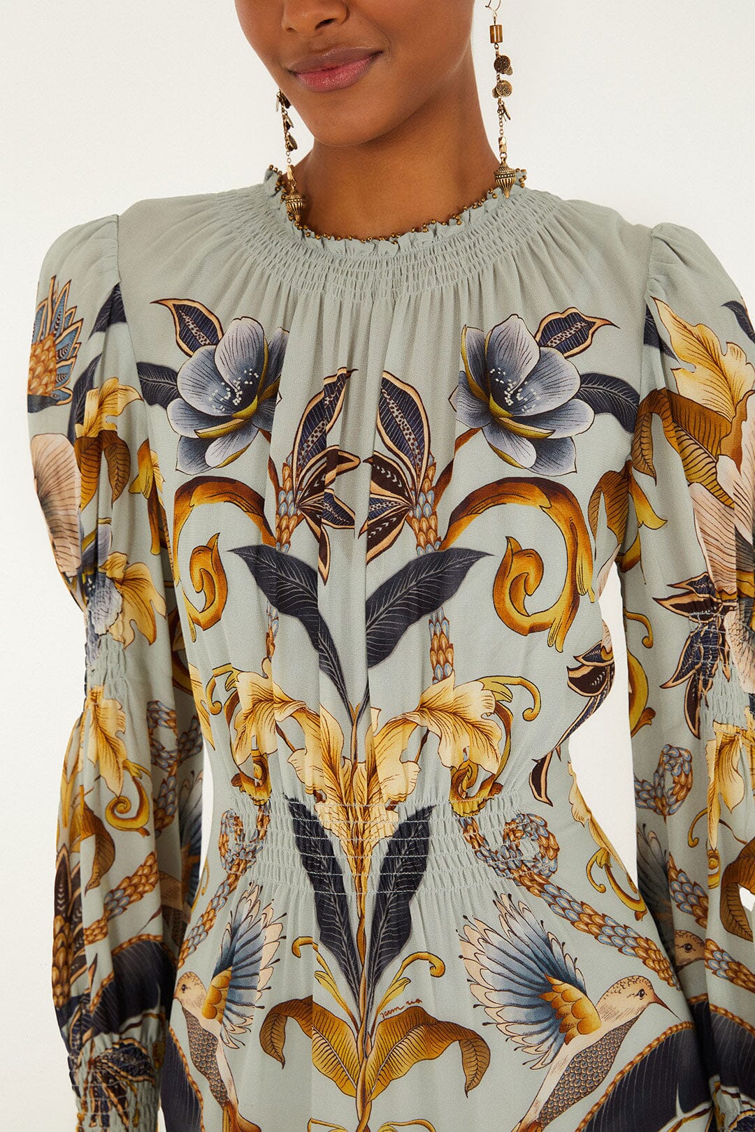 Snake Garden Blue Robe courte - Snake Garden Blue