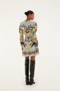 Snake Garden Blue Robe courte - Snake Garden Blue