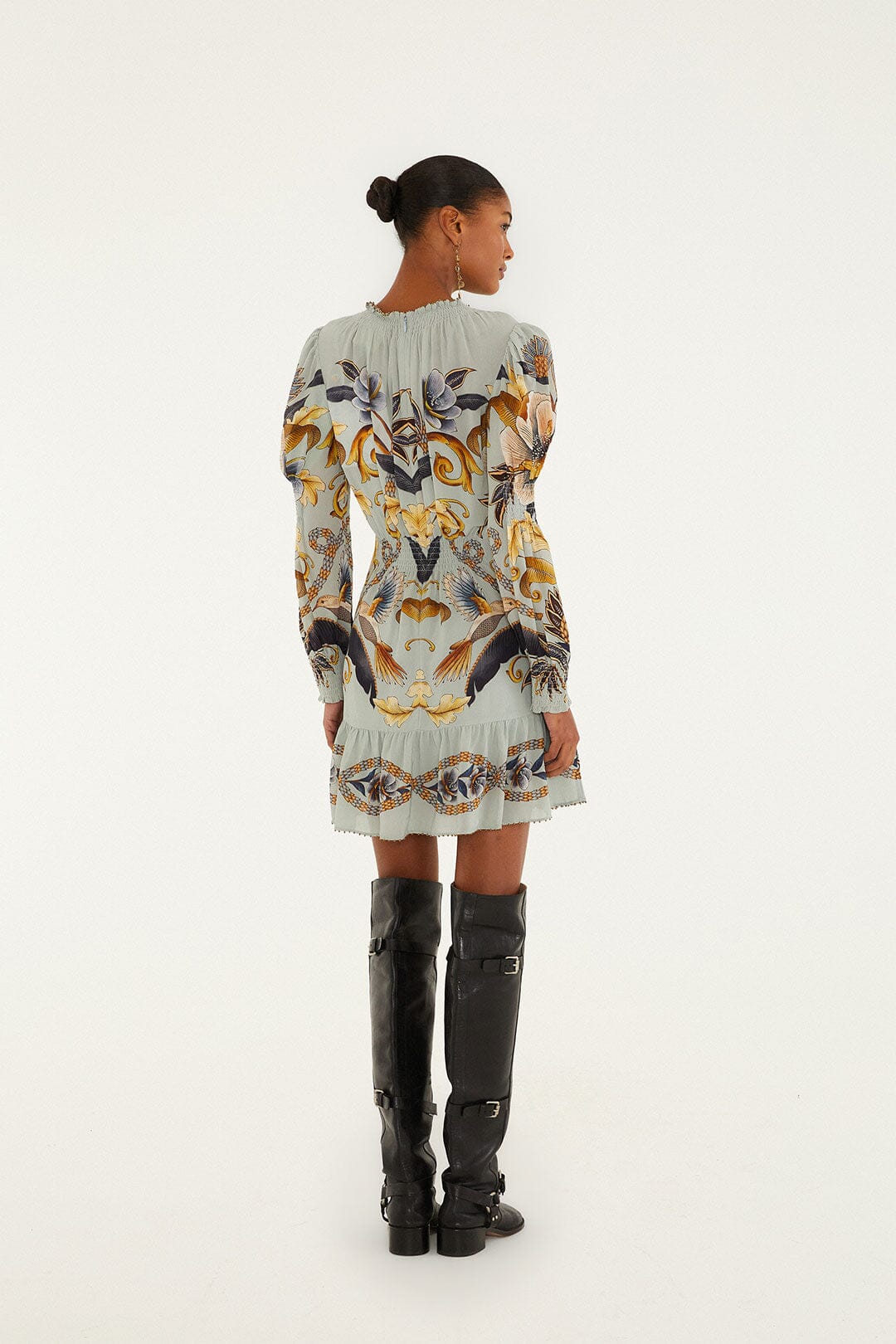 Snake Garden Blue Robe courte - Snake Garden Blue