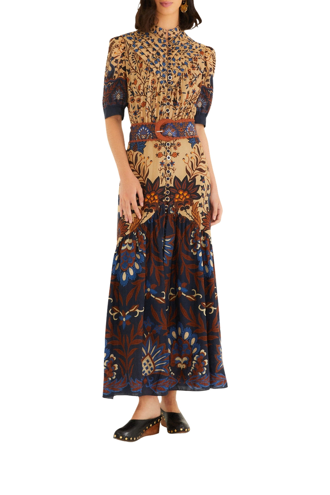 Robe midi Marvelous Garden - Beige