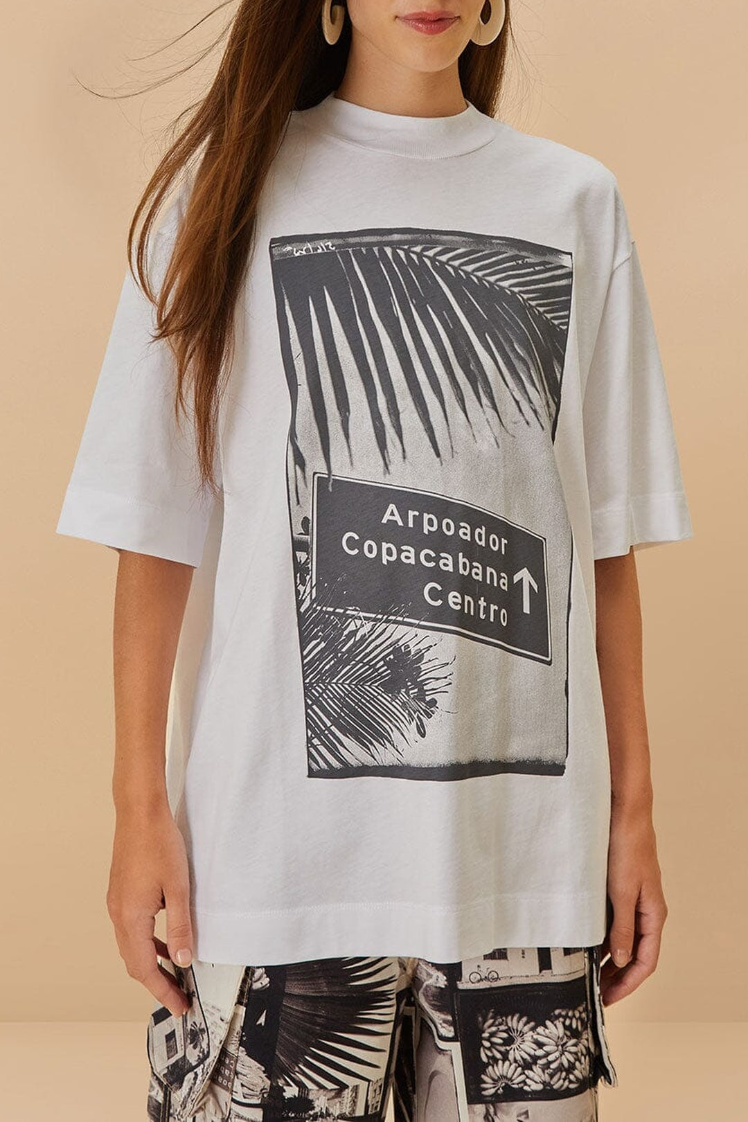 T-shirt Carioca Postcard en coton - Blanc