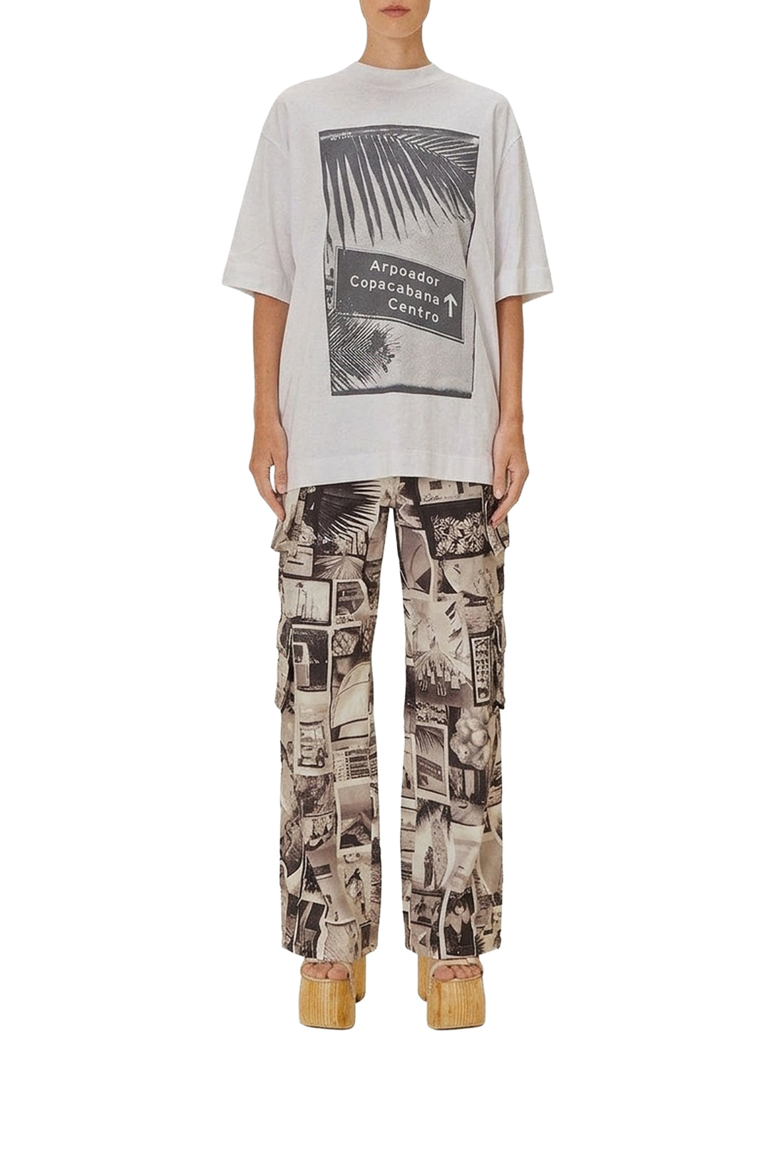 T-shirt Carioca Postcard en coton - Blanc