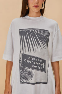 T-shirt Carioca Postcard en coton - Blanc