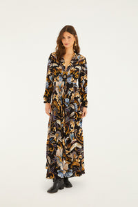 DIFFUSELY_Snake Garden Black Robe longue - Snake Garden Black