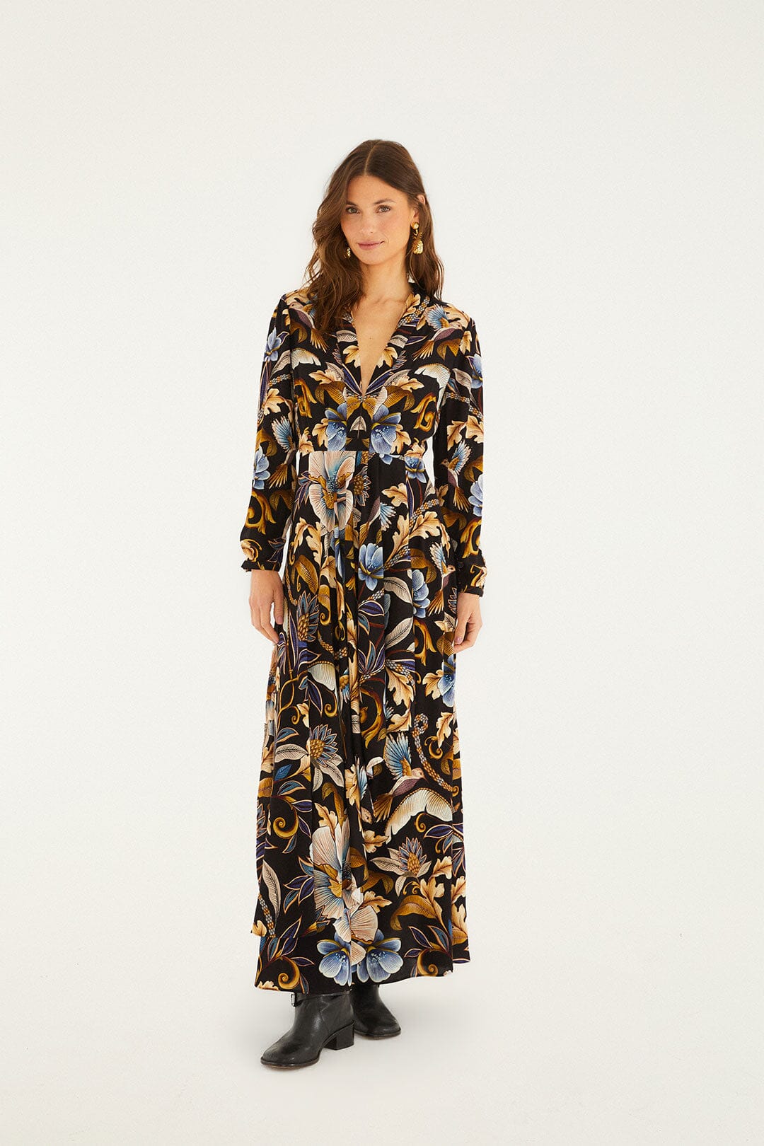 DIFFUSELY_Snake Garden Black Robe longue - Snake Garden Black