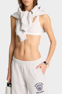 Pantalon de survêtement coupe droite imprimé - Heather Gray