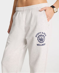 Pantalon de survêtement coupe droite imprimé - Heather Gray