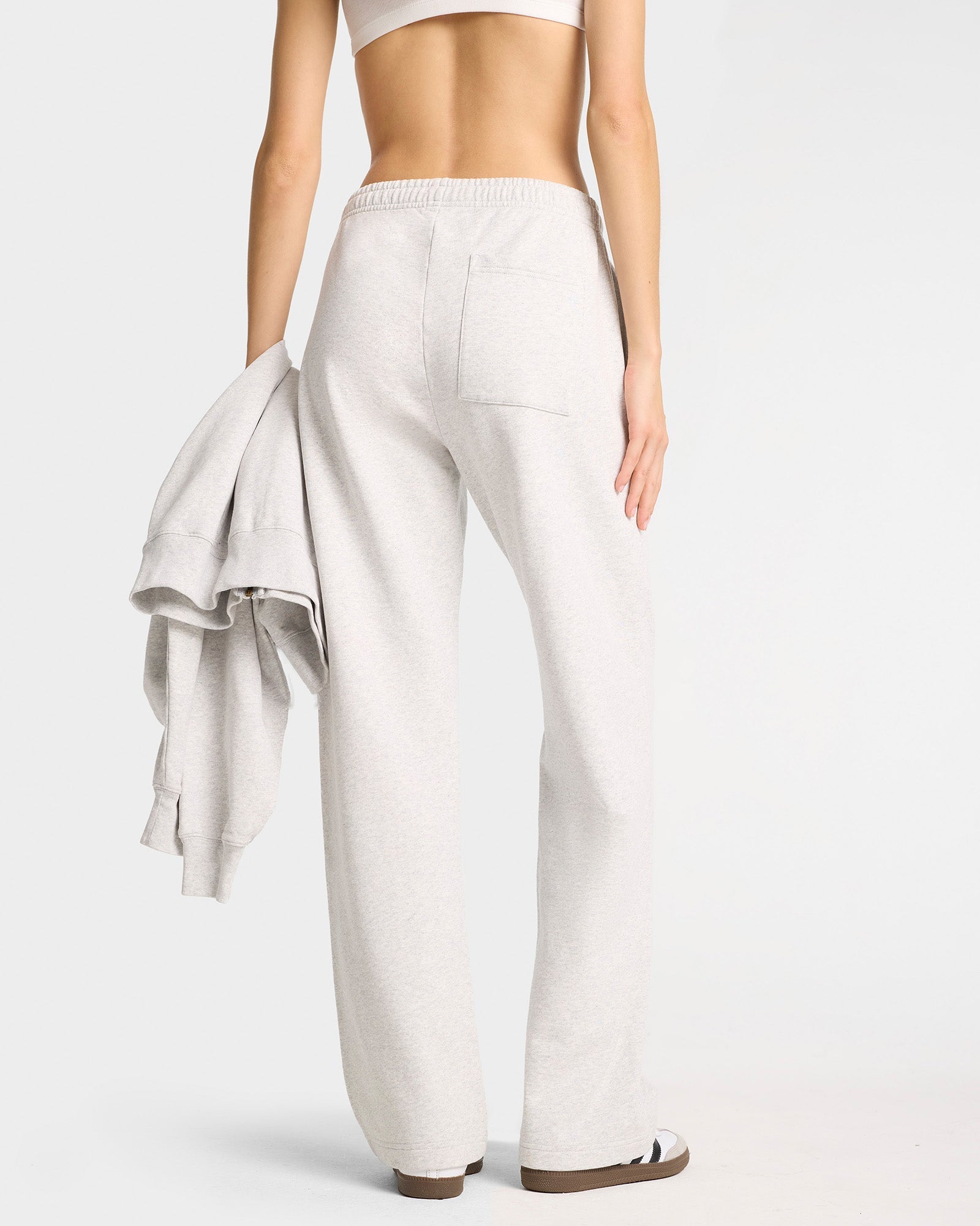 Pantalon de survêtement coupe droite imprimé - Heather Gray