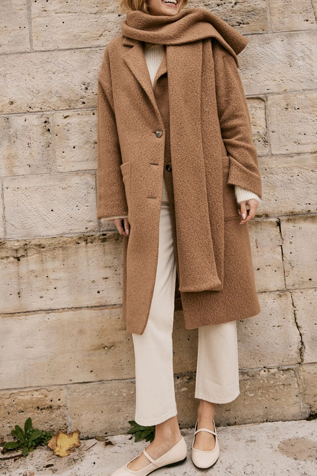 PRIX RECO : 120 // Manteau Le Pleyel en laine - Marron camel