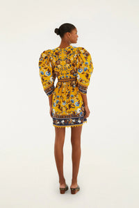 DIFFUSELY_Garden Tree Yellow Robe courte - Garden Tree Yellow