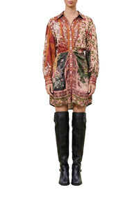 Robe courte Winter Garden - Multicolore