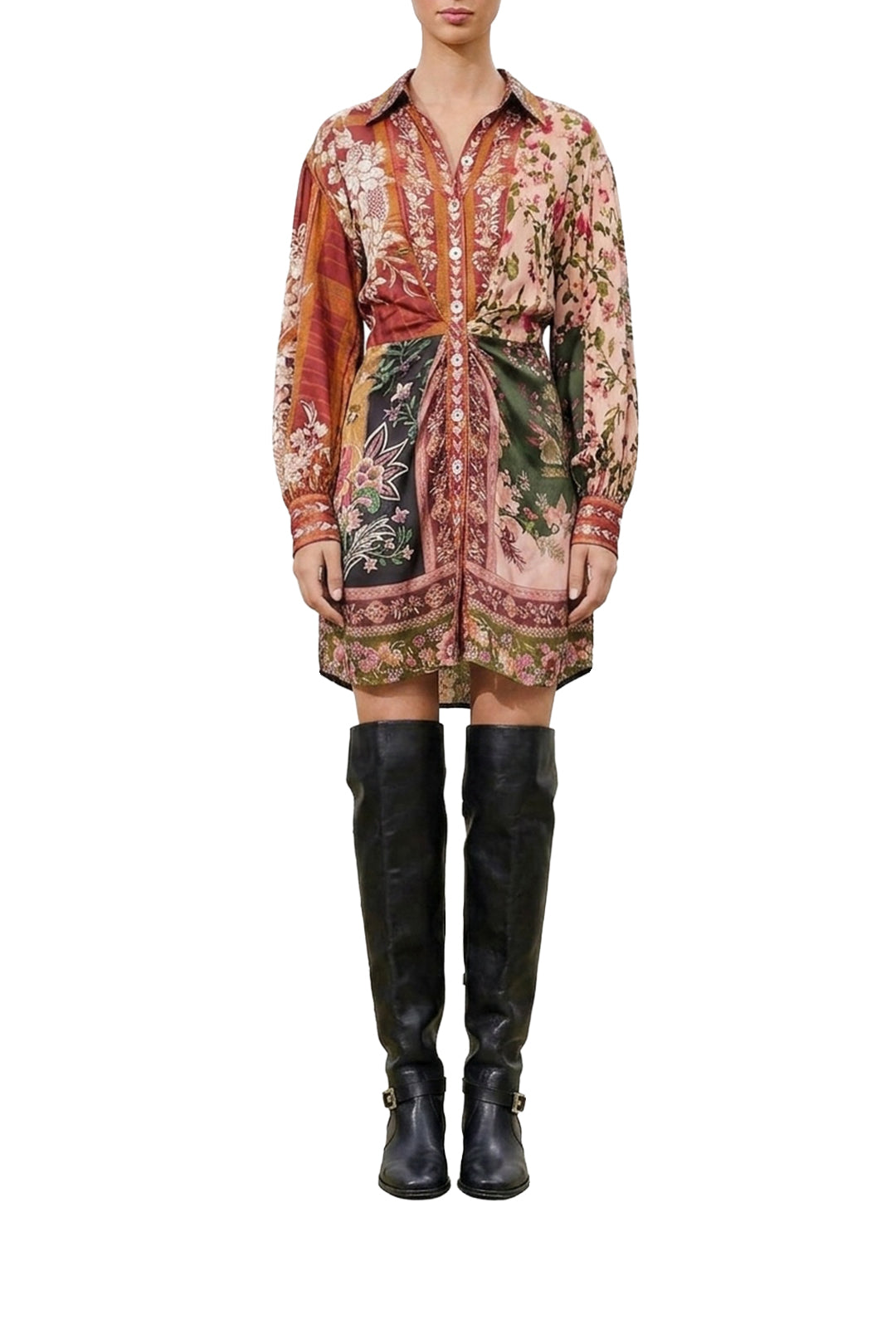 Robe courte Winter Garden - Multicolore
