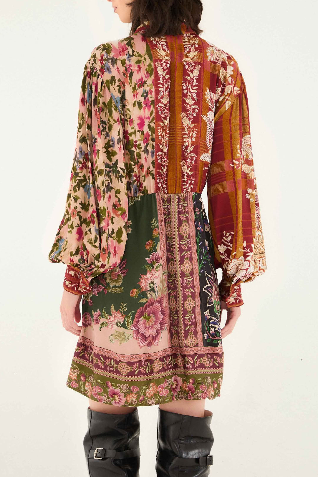 Robe courte Winter Garden - Multicolore