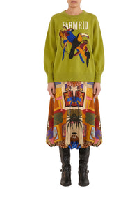 Pull Nature Lovers en maille - Vert