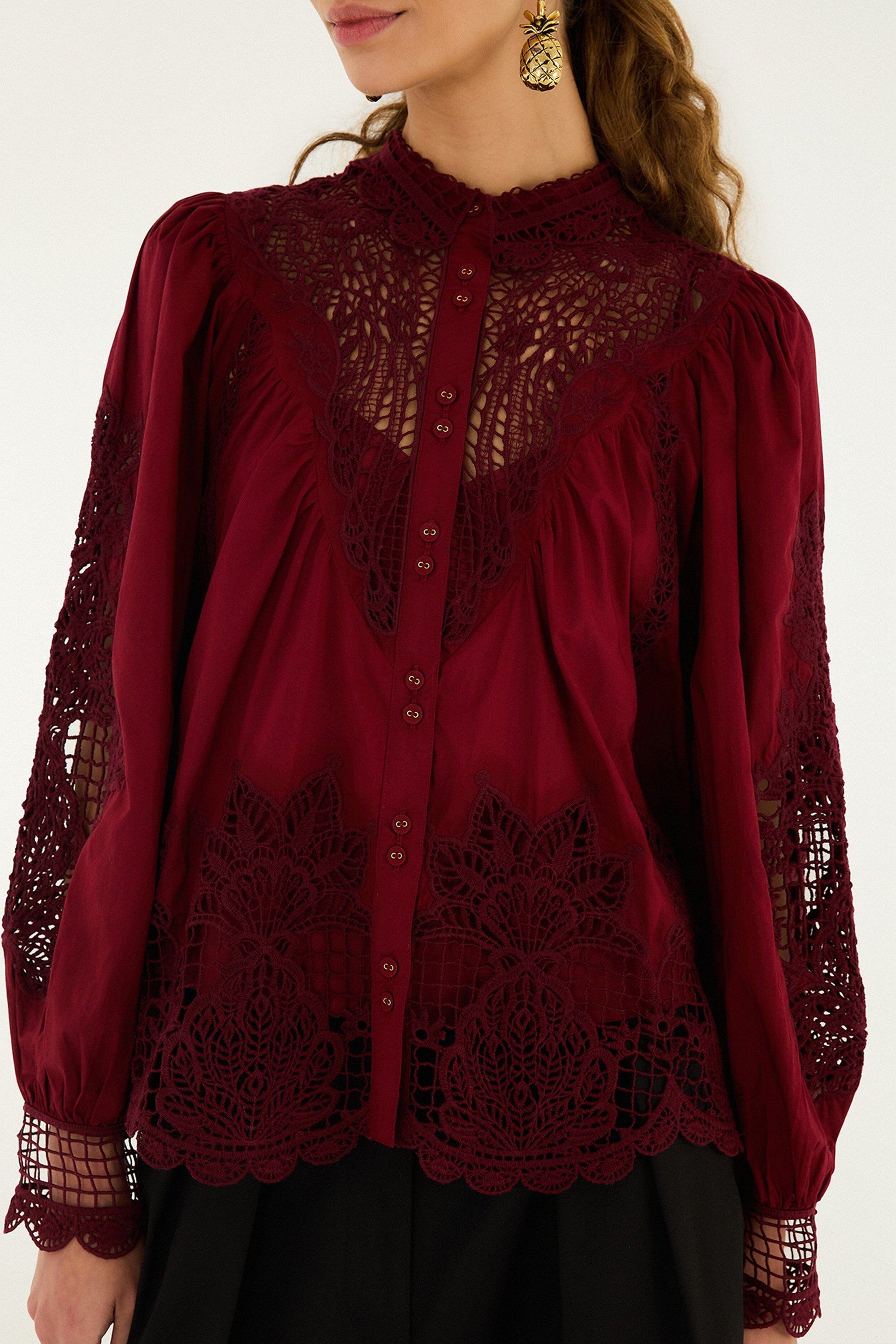 Burgundy Blouse - Burgundy