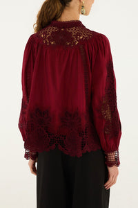 Blouse Berry Garden - Bordeaux